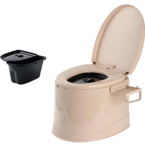 Brfveob ポータブルトイレ、家庭用ポータブルトイレ、トイレットペーパーホルダー付き簡易ポータブルトイレ、簡易トイレ、防災用品、非常用トイレ、介護用品、簡易ポータブルトイレ、高齢者用取り外し式トイレ、妊婦用尿バケツ、室内家庭用スピットン、小便器、大人用