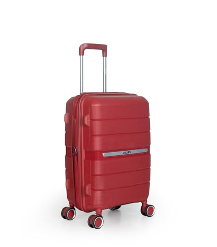 Image of CRUISE Coral Pine 20 Inch Travel Trolley Bag Set (Small) | Hard Shell Expandable Suitcases with Spinner Wheels | Cabin & Check-in Lightweight Luggage Bags (Set of 1)