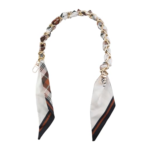 Image of Silk Scarf Purse Chain Strap Handbag Handle Replacement Elegant Bag Decoration for Ladies Bag