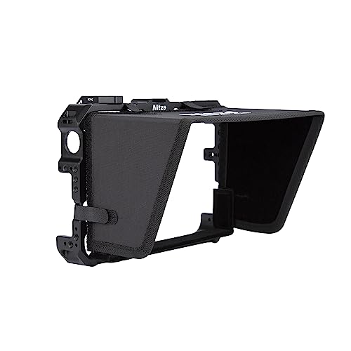 Nitze Monitorkäfig mit Montageplatte und Sonnenblende für Atomos Shogun Ultra Sgogun Connect 7 HDR Recorder