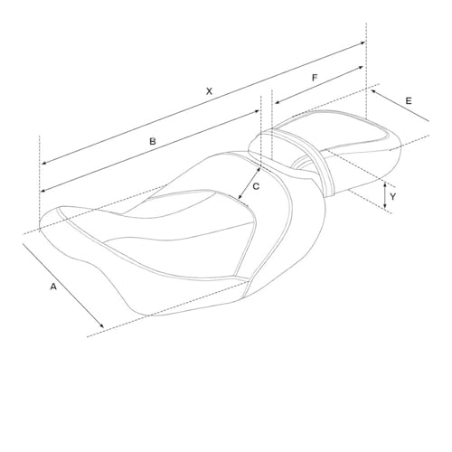 Asiento de motocicleta dos plazas de perfil bajo para Touring y Street Glide 2009-2023 3