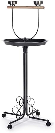 Prevue Pet Products Parrot Play Stand with Wheels - Black image 4