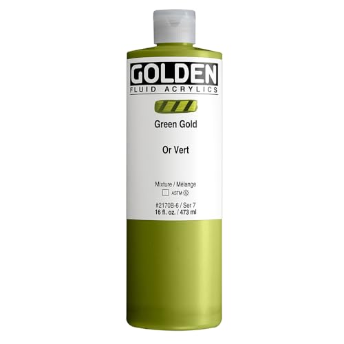 GOLDEN Fluid Acrylics Green Gold 16 fl. oz
