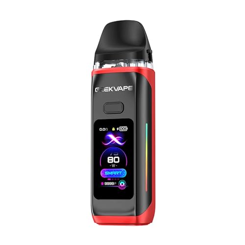 Digi Max Pod Kit For Geekvape J Pods, 3000mAh Fast Charge Battery, Double Top System, SSS Leak-Resistant Technology, 5-80W Output, Type-C Charging, TVDC, 2ml Cartridge No Nicotine (Red)