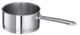 Vertido seguro Schulte-Ufer Cacerola Wega, Cacerola de Mango Largo, Cacerola, Acero Inoxidable 18/10, 16 cm, 1.4 L, 64026-16