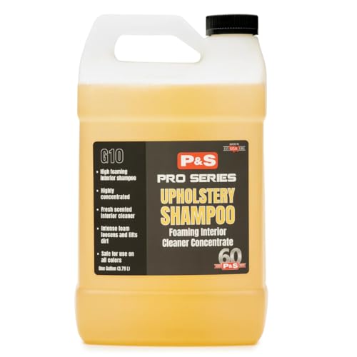 P&S Professional Detail Products Upholstery Shampoo – High-Foaming Interior Cleaner for Carpet & Fabric – 20:1 Concentrate – pH Balanced – Deodorizing – 1 Gallon