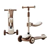 JSLJJBD Tretroller for Kinder, höhenverstellbar, Abnehmbarer Sitz, 6 Gänge, verstellbar, Faltbarer...