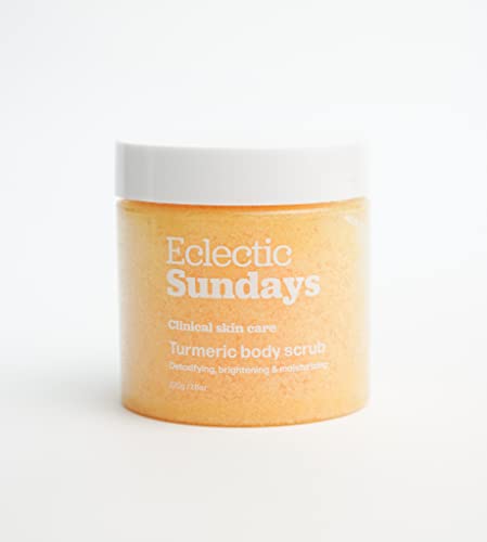 Sea Salt Turmeric Body Scrub, Natural Detoxifying Brightening Organic Exfoliator, Anti-Acne Backne Scrub, Gentle Scrub For Women&Men, Best Scrub For Healthy Glowing Skin #TOP2