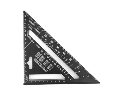 Regla triangular 7 pulgadas aluminio carpintero miniatura 1