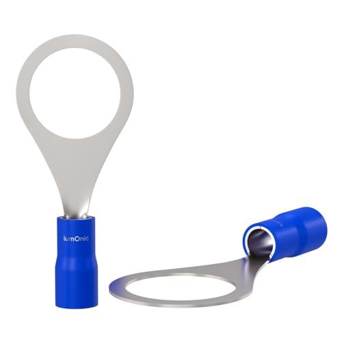 Lumonic 25x capocorda ad anello M10 parzialmente isolato 1,5-2,5mm² I capocorda ad anello blu I set di capocorda, capocorda ad anello M10, capocorda ad anello, capocorda con occhiello