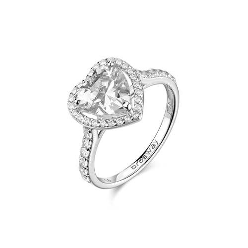 Bague femme en argent infini blanc symbole cœur Brosway FIW166