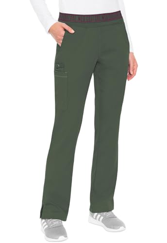 Med Couture Women's Yoga Pull-On Pant with 7 Pockets Ultra-Soft Rib-Knit Waistband and 2-Way Stretch Technology - MC7739