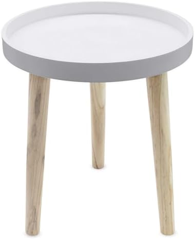 Mesa auxiliar de madera, decorativa, de 36 x 30 cm, pequeña, para sofá