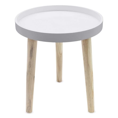 Mesa auxiliar de madera, decorativa, de 36 x 30 cm, pequeña, para sofá