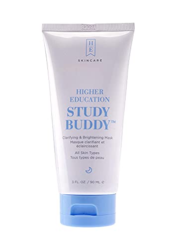 Study Buddy Clay Mask with Detoxifying Bentonite, 3 fl. oz., Exfoliates, Brightens and Clears Pores, Clay Draws Out Impurities and Improves Skin's Texture and Tone by Higher Education Skincare