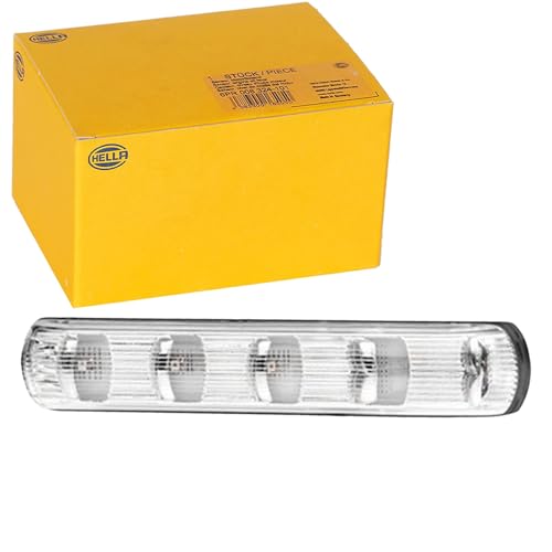 Feu clignotant supplémentaire HELLA LED 12V limpide jaune avec fiche AMP