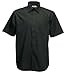 Fruite of the Loom Herren Poplin Kurzarm Business Hemd, vers. Farben XL,Schwarz