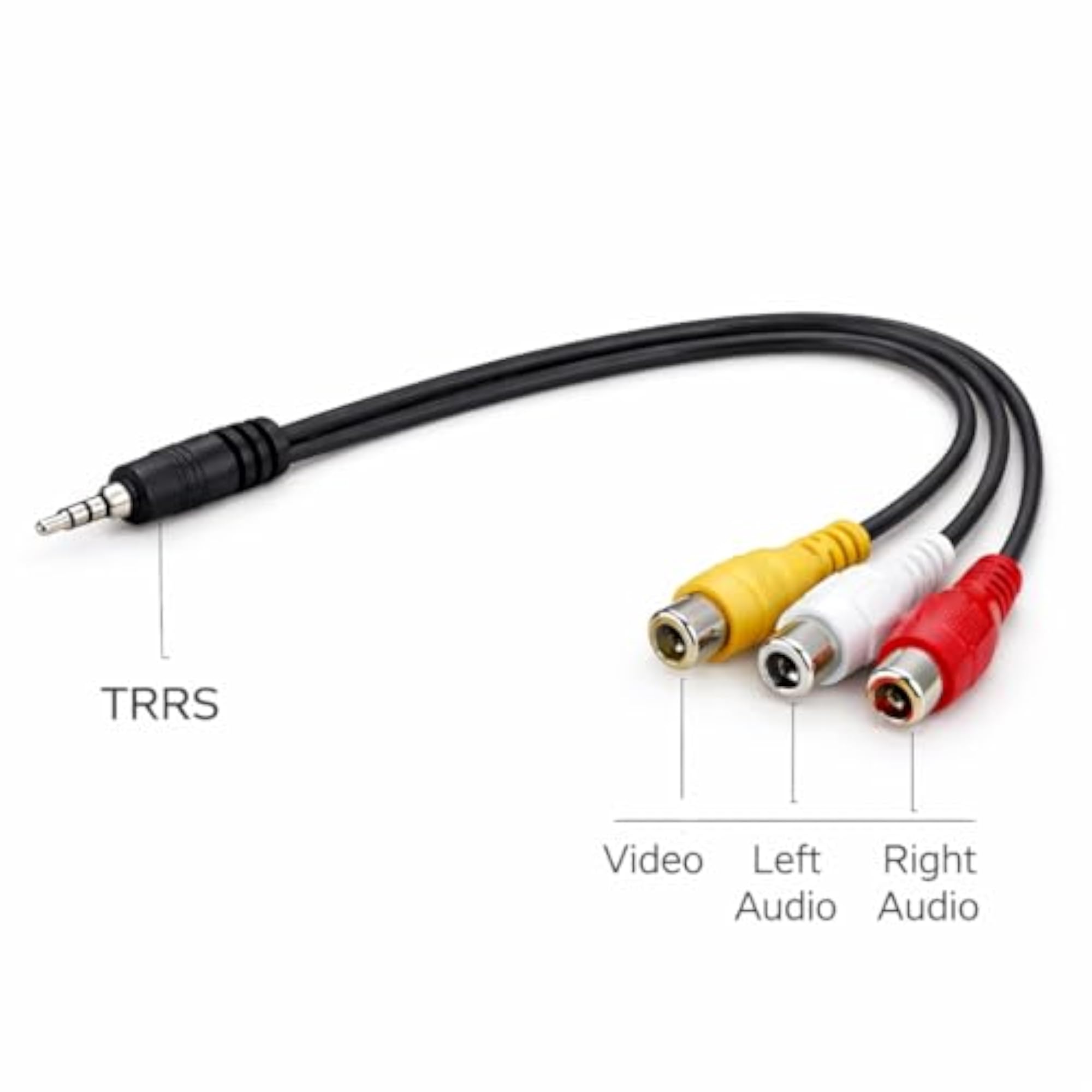 3.5mm Male Plug to 3 RCA Female Adapter Cable