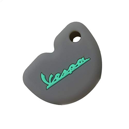 FASHLADY Caso OkeyTech Llave de Goma Cubierta para Vespa Enrico Piaggio GTS300 LX150 Vuela 125 3vte GTS 200 de Llave de la Motocicleta: Gris Verde