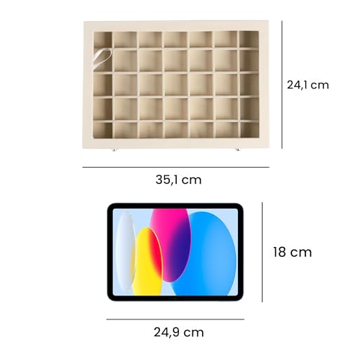 Boîte de rangement bijoux 35 compartiments Frebeauty anti-poussière contre les pertes