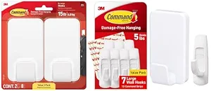 9 Assorted Wall Command Hooks