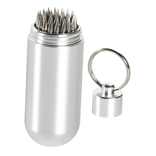 Badiman スヌーカー用品 キーチェーン付き キューティップ修理ツール コンパクト ビリヤードキューアクセサリー アルミニウム製 タップシェイパー 高耐久性 精度向上 持ち運び便利 ビリヤードトーナメント ギフトに適用, 銀