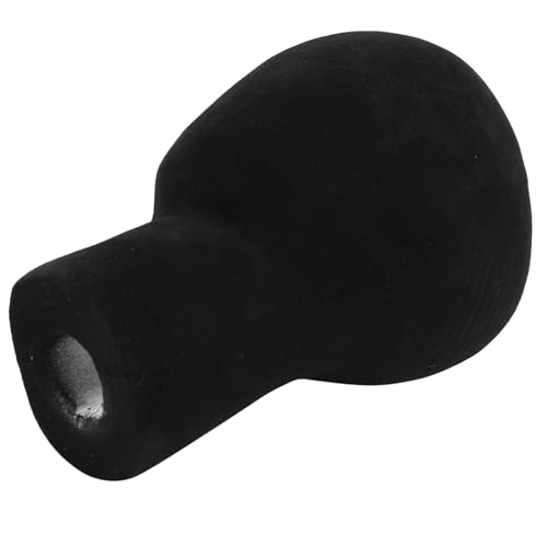 Mousse de polystyrène noir pour ce lot de 5 têtes de mannequin de 35cm avec socle stable - 6