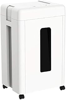 WOLVERINE 15-Sheet Super Micro Cut High Security Level P-5 Heavy Duty Paper/CD/Card Shredder for Home Office, Ultra Quiet by Manganese-Steel Cutter and 32-Litre Pullout Waste Bin SD9520 (White)