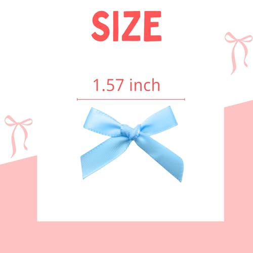Image of 30pcs Bow Charms for Socks Mini Ribbon Bow Junk Socks Charms Brooch Pins Girly Y2K Decorative Pins for Shoes Shirts Hats Socks Gloves Crafts Coquette Safety Pins Accessories Bulk (Blue)