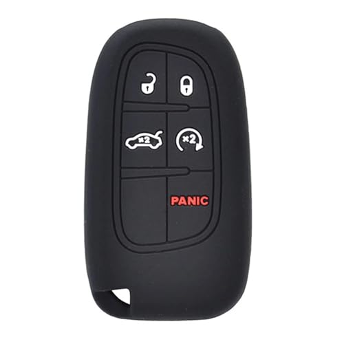 Housse de protection pour clé Jeep Dodge Chrysler - Étui en cuir noir
