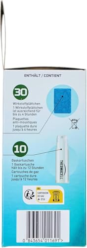 Thermacell R-10 Nachfüllpack - 30 Plättchen + 10 Gaskartuschen für 120h Schutz - Natürlicher Wirkstoff aus Zitroneneukalyptusöl zur… – Ansicht 2