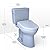 TOTO Drake WASHLET+ Two-Piece Elongated 1.28 GPF Universal Height TORNADO FLUSH Toilet with S7A Contemporary Bidet Seat, Cotton White - MW7764736CEFG#01