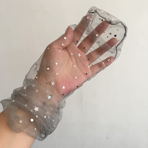 Fashion Women Hot Glitter and Stars Tulle Socks2