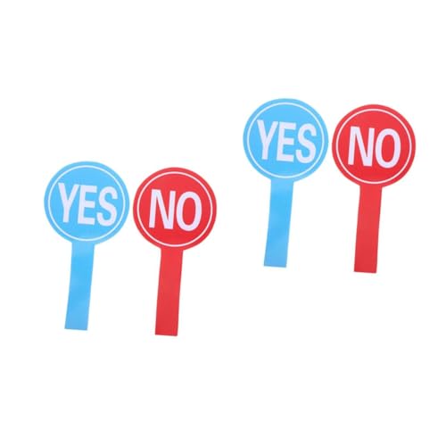 OSALADI 4stücke Handhaltende Abstimmungstafeln Für Unterricht Wiederverwendbare Yes No Zeichen Für Lehrer-feedback Und Schülerinteraktion Einzelseite
