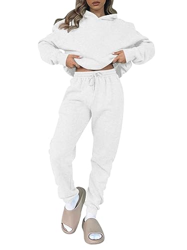 Survêtement 2 pièces pour femme comprenant sweat à capuche et pantalon de jogging confortable