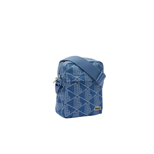 Lacoste Unisex Denim Monogram Crossover Bag, Mono Jacquard Denim, One Size2