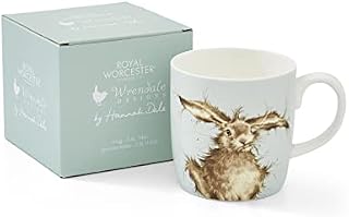Portmeirion Home & Gifts Wrendale Brained (Hare) Single Mug, Bone China, Multi-Colour, 1 Count (Pack of 1)