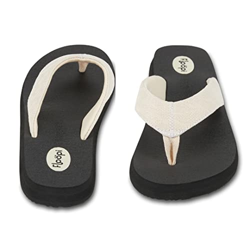 Image of Floopi Flip Flops for Women Flat Yoga Mat Thong Womens Sandals Ladies Beach Sandals with Indoor & Outdoor Anti Skid Soles