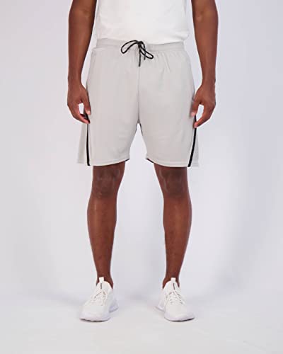Image of Real Essentials 4 Pack: Men's 7 inch Athletic Running Quick Dry Mesh Shorts with Zipper Pockets (Available in Big & Tall)