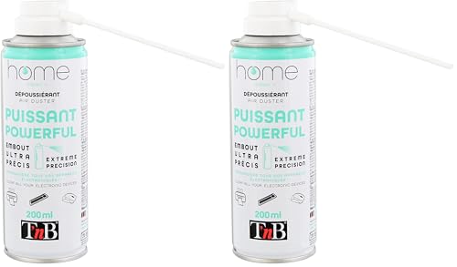 T’nB - Bombe Air Sec - Nettoyage Pc, Aerosol Dépoussiérant 400 mL, Air Comprimé Nettoyage Pc, Air Duster pour Matériel Informatique, Depoussierant...