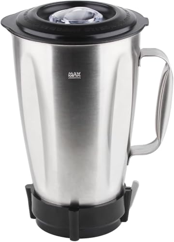 Felji Premium Stainless Steel Jar with Bottom Cap and Blade Compatible with Oster Pro 1200 Blender