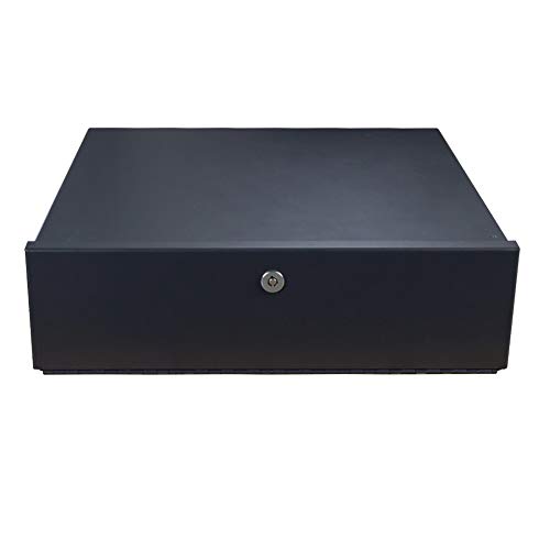 15 x 15 x 5 Inches DVR/NVR Lockbox, Security Lockbox Enclosure Heavy Duty 16 Gauge with AC Fan, Wall or Floor Mount