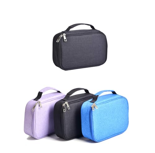 Image of Becho Multifunction Zipper Pencil Case High Capacity Holder Pouch Pen Bag colored Pencil Pen Box 72 Slots (Black)