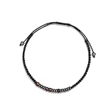 RINTOLER Morse Code Bracelets for Women Men or Her Best Friend Funny Inspirational Bracelets for Women Jewelry Adjustable Silk Beaded Wrap Bracelet (bad ass)