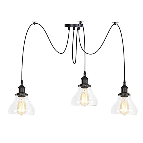 Lampes suspendues araignée 14 lumières en verre pour salle