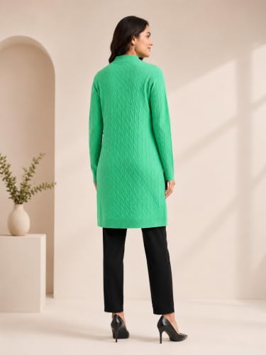 Image of HAUTEMODA Women's Wool Banded Collar Cardigan