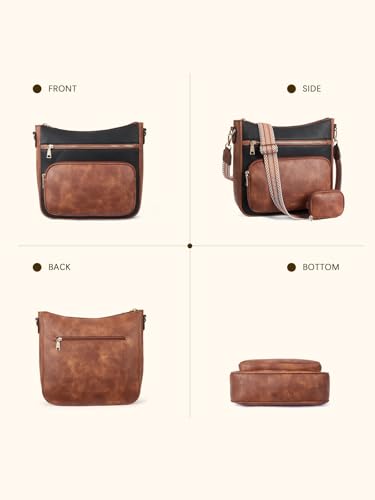 Image of Telena Vegan Leather Crossbody Bags for Women Travel Shoulder Hobo Bag Bucket Large Purse Straps Replacement