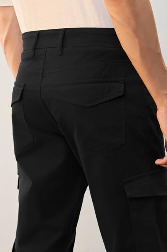 Image of NOBERO Men's Utility Cargo Pants | Cargo Pants for Men | Regular Fit | Multi-Pocket Utility Design | Durable Woven Fabric | Everyday Wear