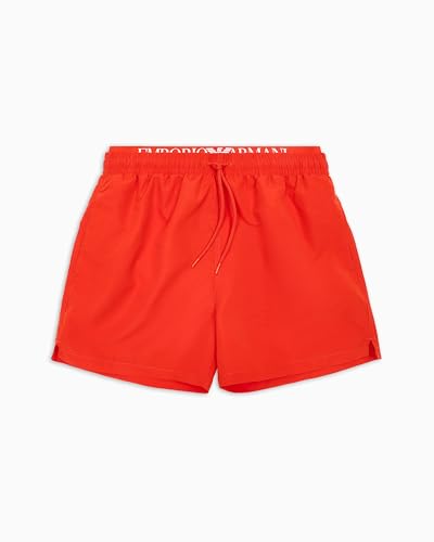 Emporio Armani Men's Logo Band Solid Swim Trunk