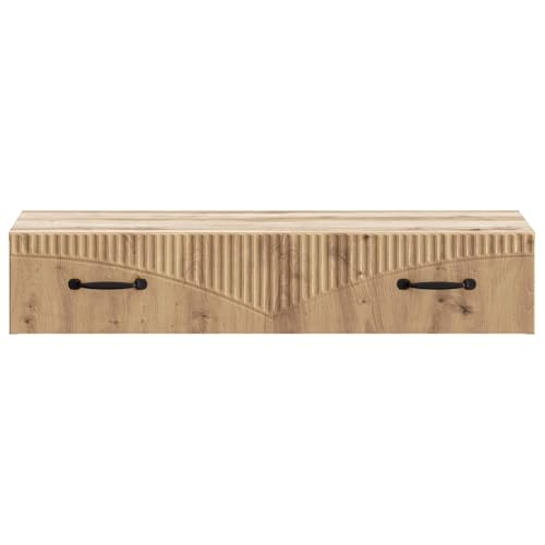 Estantería de pared de madera roble Artisan premium, mueble auxiliar flotante robusto 6